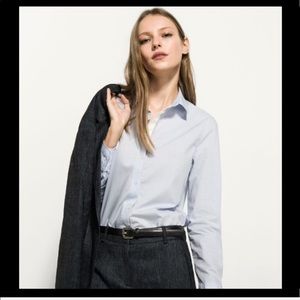 MD Micro-Textured Waive Blue Shirt